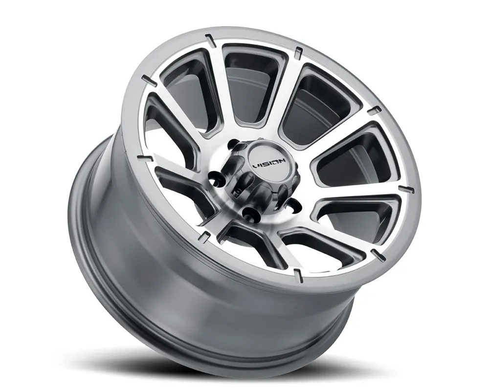 Tryee Vision 353 Turbine Wheel 15x6 5x5 Gunmetal Machined Face | Vivid
