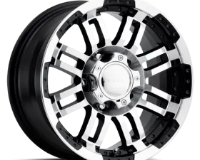Vision 375 Warrior Wheel 15x7.50 5x5 -12mm Gloss Black Machined Face