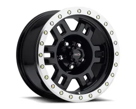 Vision 398 Manx Wheel 15x8 5x4.5 -19mm Gloss Black Machined Lip