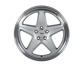 Voxx Wheels Nesso 17x7.5 5x108 | 5x114.3 40mm Silver With Machined Lip