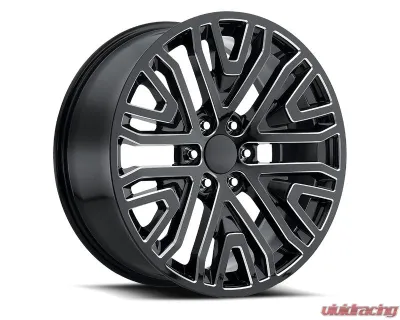 Voxx Wheels Replica SEV 22x9 6x139.7 28mm Gloss Black Milled - SEV 229-6139-28 GBM