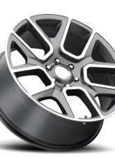 Voxx Wheels Replica RAM 1500 22x9 6x139.7 18mm Gunmetal Machined Face                                     - DRM 229-6139-18 GMF - Image 2