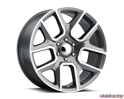 Voxx Wheels Replica RAM 1500 22x9 6x139.7 18mm Gunmetal Machined Face - DRM 229-6139-18 GMF