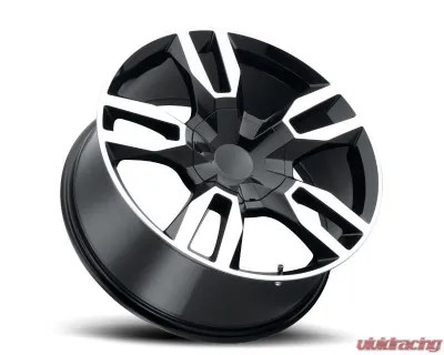Voxx Wheels Replica RST 22x9 6x139.7 24mm Gloss Black Machined Face - RST 229-6139-24 GBM