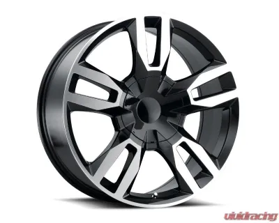 Voxx Wheels Replica RST 22x9 6x139.7 24mm Gloss Black Machined Face - RST 229-6139-24 GBM