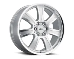 Voxx Wheels Turin 17x8.5 6x132 | 6x139.7 39mm Silver Machined Face & Lip