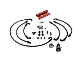 SMY Performance Subaru Top Feed PTFE Fuel Line Kit Red Fuel Rails & Fuel Pressure Regulator Subaru WRX | STI 2008-2021