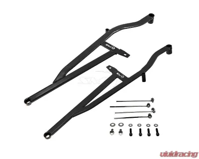 SMY Performance Center Floor Power Brace Kit Wrinkle Black Subaru WRX | STI 2008-2021 - SMY-SUSBK-MIDDLE