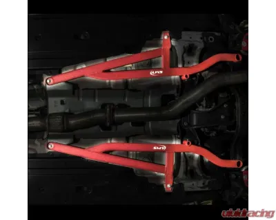 SMY Performance Center Floor Power Brace Kit Wrinkle Black Subaru WRX | STI 2008-2021 - SMY-SUSBK-MIDDLE