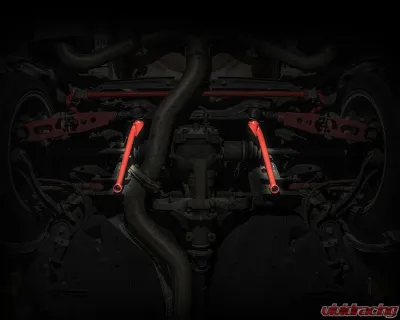 SMY Performance Black Rear Member Side Power Brace Subaru WRX | STI 2008-2021 - SMY-SUS-RPB-BK