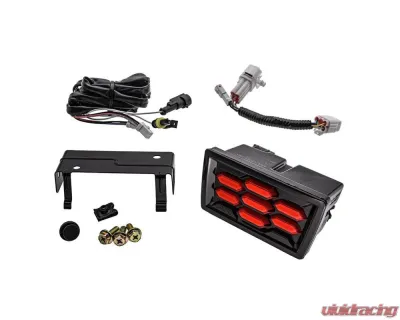 SMY Performance Honeycomb Rear 4th Brake Light - Red Subaru WRX VB 2022-2025 - SMY-HC-VBRD