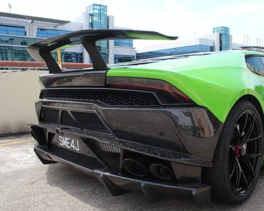 1016 Industries Twill Carbon Renato V2 Rear Wing Lamborghini Huracan LP610 2015-2021 - 1016.610.09