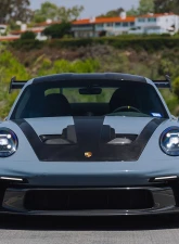 1016 Industries Carbon Fiber Front Lip Spoiler w/ Uprights Porsche 992 GT3 RS 2022+                                     - 1016.992.3RS.03 - Image 3