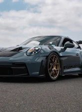 1016 Industries Carbon Fiber Front Lip Spoiler w/ Uprights Porsche 992 GT3 RS 2022+                                     - 1016.992.3RS.03 - Image 4