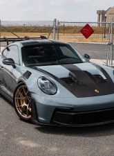 1016 Industries Carbon Fiber Front Lip Spoiler w/ Uprights Porsche 992 GT3 RS 2022+                                     - 1016.992.3RS.03 - Image 5