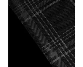 Braum Racing Black and Grey Plaid Fabric Material