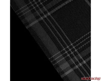 Braum Racing Black and Grey Plaid Fabric Material - BRFB-GYPF