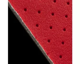 Braum Racing Red Perforated Leatherette Material