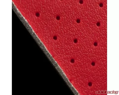 Braum Racing Red Perforated Leatherette Material - BRFB-RPPU