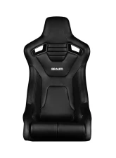 Braum Racing Black Letherette | Black Stitching Elite-R Fixed Back Bucket Seat                                     - BRR1R-BKBK - Image 2