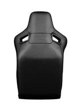 Braum Racing Black Letherette | Black Stitching Elite-R Fixed Back Bucket Seat                                     - BRR1R-BKBK - Image 4