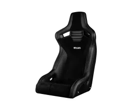 Braum Racing Black Letherette | White Stitching Elite-R Fixed Back Bucket Seat