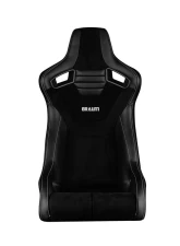 Braum Racing Black Letherette | White Stitching Elite-R Fixed Back Bucket Seat                                     - BRR1R-BKWS - Image 2