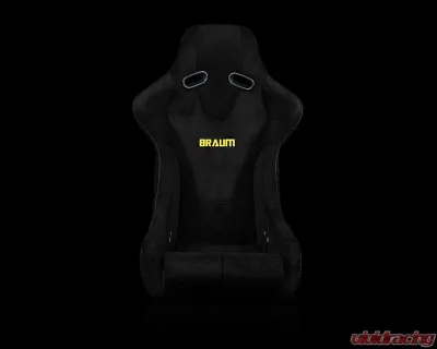 Braum Racing Black Alcantara Falcon-R Series Fixed Back Bucket Carbon Kevlar Composite Seat - BRR9-BSCK