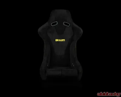 Braum Racing Black Alcantara Falcon-R Series Fixed Back Bucket Carbon Kevlar Composite Seat - BRR9-BSCK