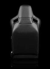 Braum Racing Elite Series Sport Seats (Pair) - Black Cloth w/ Grey Stitching                                     - BRR1-BFGS - Image 3