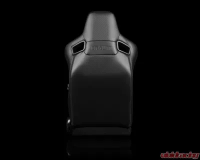 Braum Racing Elite Series Sport Seats (Pair) - Black Cloth w/ Grey Stitching - BRR1-BFGS