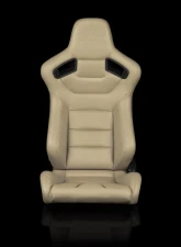 Braum Racing Elite Series Sport Seats (Pair) - Beige Leatherette                                     - BRR1-BGBW - Image 2
