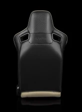Braum Racing Elite Series Sport Seats (Pair) - Beige Leatherette                                     - BRR1-BGBW - Image 4