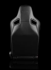 Braum Racing Elite V2 Series Sport Seats (Pair) - Black|Red Leatherette                                     - BRR1-BKRD2 - Image 3