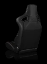 Braum Racing Elite Series Sport Seats (Pair) - Black Leatherette w/ Red Stitching                                     - BRR1-BKRS - Image 3