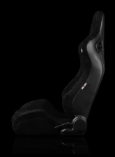 Braum Racing Elite Series Sport Seats (Pair) - Black Suede w/ Grey Stitching                                     - BRR1-BKSD - Image 3