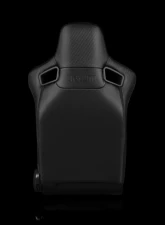 Braum Racing Elite-R Series Sport Seats (Pair) - Black Cloth w/ White Trim                                     - BRR1R-BFWP - Image 4