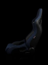 Braum Racing Elite-R Series Sport Seats (Pair) - Blue Cloth w/ Black Trim                                     - BRR1R-BUBP - Image 3