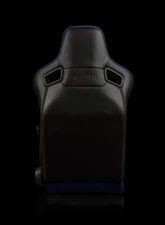 Braum Racing Elite-R Series Sport Seats (Pair) - Blue Cloth w/ Black Trim                                     - BRR1R-BUBP - Image 4