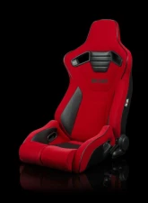 Braum Racing Elite-R Series Sport Seats (Pair) - Red Cloth w/ Black Trim                                     - BRR1R-RFBP - Image 5