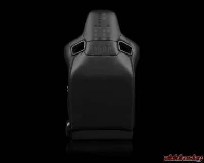 Braum Racing Elite-S Series Sport Seats (Pair) - Black Leatherette|Black Houndstooth - BRR1S-BKBH