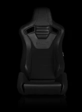Braum Racing Elite-S Series Sport Seats (Pair) - Black Leatherette|Black Cloth                                     - BRR1S-BKBS - Image 2