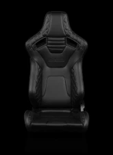 Braum Racing Elite-X Series Sport Seats (Pair) - Black Diamond w/ Grey Stitching                                     - BRR1X-BDGS - Image 2