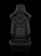 Braum Racing Elite-X Series Sport Seats (Pair) - Black Leatherette w/ Black Stitching                                     - BRR1X-BKBS - Image 2