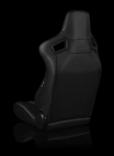 Braum Racing Elite-X Series Sport Seats (Pair) - Black Leatherette w/ Black Stitching                                     - BRR1X-BKBS - Image 3