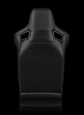 Braum Racing Elite-X Series Fixed Back Sport Seat (Each) - Black Leatherette w/ Black Stitching                                     - BRR1X-BKFB - Image 4