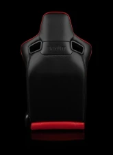 Braum Racing Elite-X Series Sport Seats (Pair) - Red Leatherette w/ Black Stitching                                     - BRR1X-RDBS - Image 3