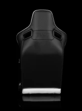 Braum Racing Elite-X Series Sport Seats (Pair) - White Leatherette w/ Black Stitching                                     - BRR1X-WHBS - Image 4