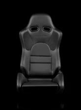 Braum Racing Advan Series Sport Seats (Pair) - Black Leatherette w/ Carbon Insert                                     - BRR2-BKBK - Image 2
