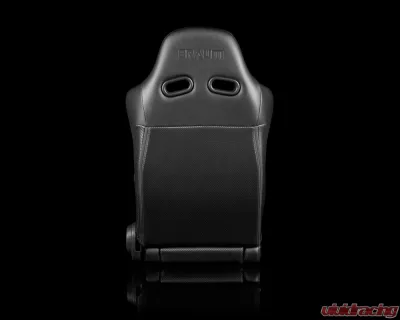 Braum Racing Advan Series Sport Seats (Pair) - Black Leatherette w/ Carbon Insert - BRR2-BKBK